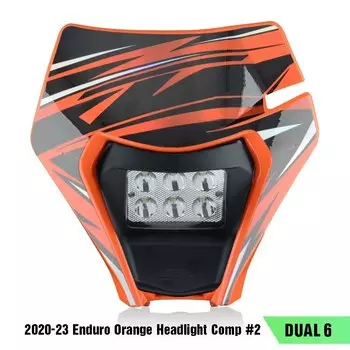 Мотоциклетная светодиодная фара PowerZone для KTM EXC SXF MX, налобные фонари, обтекатель супермото, велосипед для грязи, эндуро, светодиодная фара