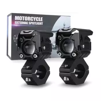 Мотоциклетная светодиодная фара, вспомогательный прожектор желтого и белого цветов, противотуманная лампа, 10-28 в, 30 Вт, мини-объектив проектора, светодиодная лампа Moto