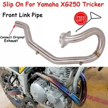 Мотоциклетная выхлопная труба, модифицированная передняя звено, соединительная оригинальная трубка глушителя мотоцикла, надеваемая трубка для Yamaha Tricker XG250 XG 250