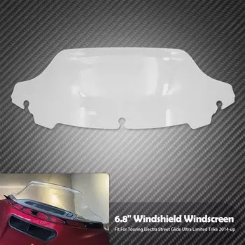 Мотоциклетное 6,8-дюймовое лобовое стекло, верхний обтекатель, дефлектор ветра для Harley Touring Street Electra Glide Ultra Limited 2014-Up