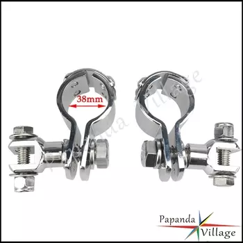 Мотоциклетное мужское крепление, хромированный адаптер 1 1/4 "для ног, Пег, подставки для двигателя, крепежные зажимы для Harley Softail Cafe Racer