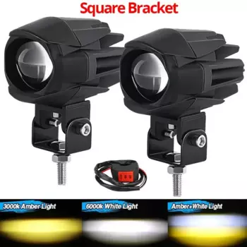 Мотоциклетные 3-дюймовые противотуманные фары 6000K 3500K Светодиодные внедорожные фары 200 Вт Вспомогательные точечные рабочие фары Аксессуары для грузовиков Автомобиль ATV