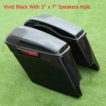 Мотоциклетные 5-дюймовые растянутые седельные сумки для Harley Touring Road King Road Glide Street Glide 2014-2024