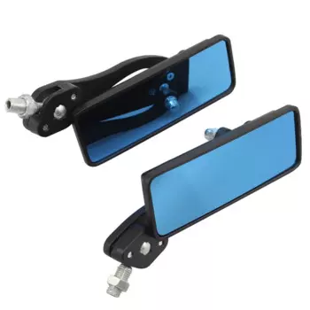 Мотоциклетные аксессуары, черное антибликовое прямоугольное крепление на руль заднего вида, боковые зеркала 8 мм 10 мм для Кафе Racer Bobber Chopper