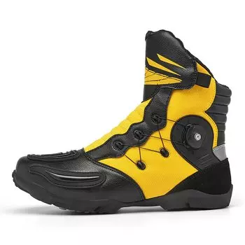 Мотоциклетные ботинки 2023, мужская и женская байкерская обувь, ботинки с шипами, защита лодыжки, мотоциклетная гоночная мотоциклетная обувь