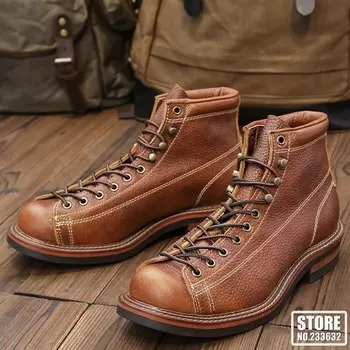 Мотоциклетные ботинки Botas De Moto, кожаная Водонепроницаемая мотоциклетная обувь, уличная мотоциклетная обувь для мотокросса, винтажные ботильоны