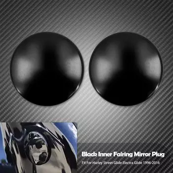 Мотоциклетные черные/хромированные внутренние обтекатели зеркал для Harley Touring Street Electra Glide Batwing 1996-2016 Tri Glide 2009-2014