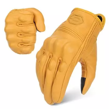 Мотоциклетные перчатки, кожаные дышащие мотоциклетные перчатки с полным пальцем, велосипедные перчатки, перчатки для мотокросса с сенсорным экраном