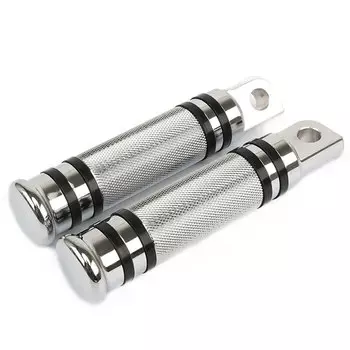 Мотоциклетные подножки с накаткой, ЧПУ, задняя Передняя подножка, хромированная педаль для Harley Touring Sportster 883, Softail Dyna Fatboy, универсальные