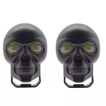 Мотоциклетные Противотуманные фары с черепом из алюминиевого сплава, фары с черепом для мотоцикла, фары дальнего и ближнего света для Хэллоуина, декоративные фары с черепом
