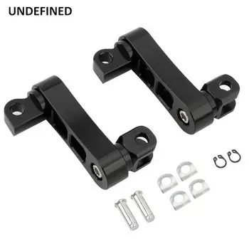 Мотоциклетные регулируемые колышки для пассажирских ножек, комплект креплений для шоссе, колышек, Удлинительный кронштейн для Harley Honda Yamaha Bikes Universal