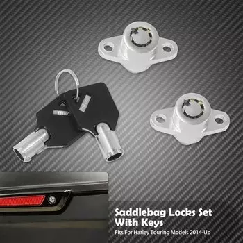 Мотоциклетные стальные жесткие замки для седельной сумки, набор ключей для Harley Touring Road King Electra Street Glide Road Glide FLTRX 1993-2022 2023