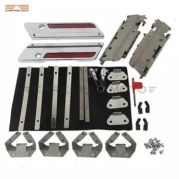 Мотоциклетные сумки, твердые сумки, металлические петли, фотозамок для Harley Touring Street Glide Road King FLHT FLT 1994-2012