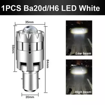 Мотоциклетные светодиодные лампы H4 H6 BA20D для фар, мини лампы для фар, Bi-Led, 4800LM Hi Lo, аксессуары для скутеров, квадроциклов, противотуманные фары