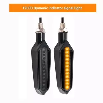 Мотоциклетные указатели поворота, светодиодный светильник 12 В, 10 мм, мигалка с проточной водой, 24 светодиода, универсальное встроенное реле для мотоцикла, мигающий индикатор