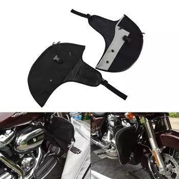 Мотоциклетные водонепроницаемые мягкие сумки слона ушам теплее чёрные для Harley Sportster XL 48 883 1200 модели сумки на ногу