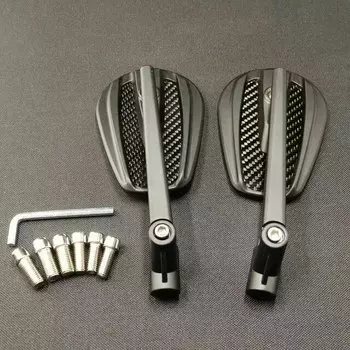 Мотоциклетные зеркала заднего вида настоящий углерод из волокна для Vespa SPRINT PRIMAVERA LX LXV S 150 GTS300 GTV, мотоциклетное зеркало заднего вида