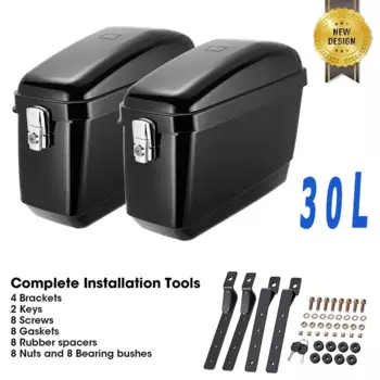 Мотоциклетные жесткие седельные сумки KEMIMOTO, универсальные для Dyna V-Rod, Honda Shadow, Vstar 650, VTX 1100 1300, для Boulevard C50