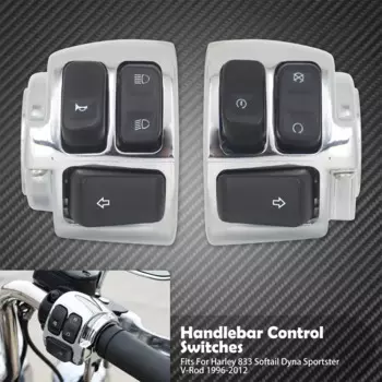 Мотоциклетный 1-дюймовый переключатель управления на руле, 25 мм, переключатель указателя поворота на ручке для Harley Sporster XL 96-13 Softail 96-10 Dyna 96-11
