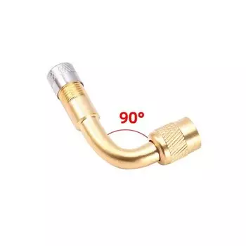 Мотоциклетный адаптер клапана с изогнутым углом 90, 45, 135 градусов, трубка для шин, медный, серебристый, удлинительный адаптер клапана для грузовика, автомобиля, мотоцикла