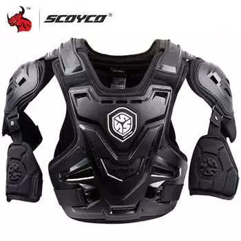Мотоциклетный бронежилет SCOYCO CE, защита груди и спины для мотокросса, мотоциклетная куртка, гоночный Защитный Бронежилет для мотокросса