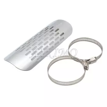 Мотоциклетный хромированный/черный металлический глушитель, теплозащитная Крышка для мотоцикла, универсальная защита для Honda Harley Custom