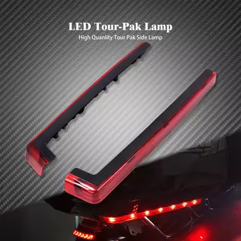 Мотоциклетный красный/дымчатый светодиодный светильник Tour Pak Pack с акцентной боковой панелью для Harley Touring FLHR FLHX Road King Street Road Glide 2006-Up