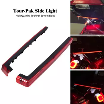 Мотоциклетный красный/дымчатый турпак, акцент на багажник, боковой светодиодный светильник для Harley Touring 2006-Up Road King Street Trike Electra Glide