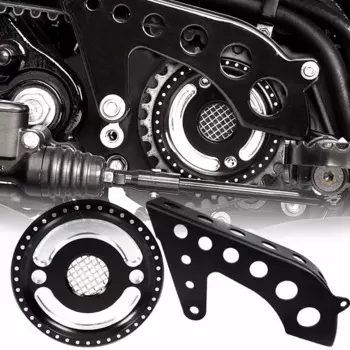 Передний черный приводной шкив мотоцикла, комплекты верхней крышки двигателя для моделей Harley Sportster XL 883 1200 48 72 SuperLow 2004-2018 гг.