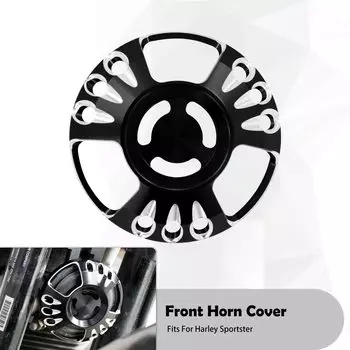 Мотоциклетный передний динамик, гриль, маски, крышка звукового сигнала, черный для Harley Sportster XL883 1200 Iron 72 48 Seventy Two Roadster 1996-2022 гг.