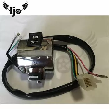 Мотоциклетный переключатель, брендовый, хромированный, серебристый, 25 мм, контроллер на руль мотоцикла для Honda Yamaha, переключатель для скутера, аксессуары для мотоциклов