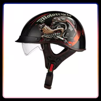 Мотоциклетный полушлем 1/2 ABS Shell Safty Cap винтажный шлем Casco Moto мотоциклетный шлем с открытым лицом велосипедный пилот DOT Утвержденный