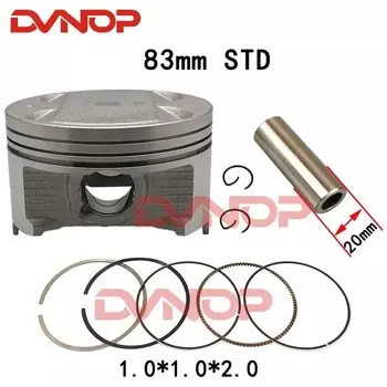 Мотоциклетный поршневой комплект AN400 с поршневым кольцом, комплект для Suzuki Burgman Skywave 400cc AN 400, детали 83 мм STD + 25 + 50 + 75 + 100