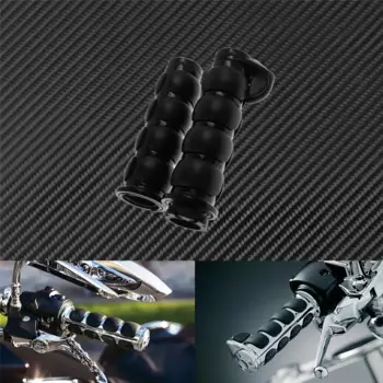 Мотоциклетный руль 1 дюйм 25 мм, вспомогательный наконечник дроссельной заслонки, резиновая ручка, ручки для Harley Chopper, Yamaha, Vulcan 800