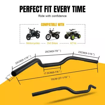 Мотоциклетный руль 22 мм 25 мм, черный ретро-руль для Yamaha Sportster Iron 883 FZ6