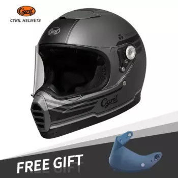 Мотоциклетный шлем CYRIL на все лицо, легкий шлем для езды на мотоцикле для взрослых мужчин и женщин с тонированным и прозрачным козырьком Cacso Moto