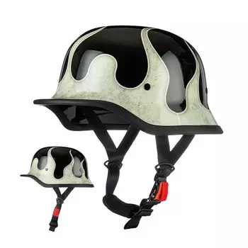 Мотоциклетный шлем Классический немецкий винтажный мотоциклетный шлем Ретро Casco мотошлем полулицевой мужской женский Casco мотошлем одобренный DOT