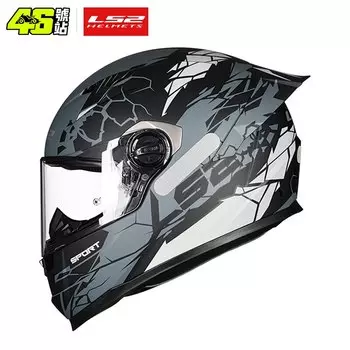 Мотоциклетный шлем LS2 FF300, шлем на все лицо, с прозрачным козырьком, для мужчин и женщин