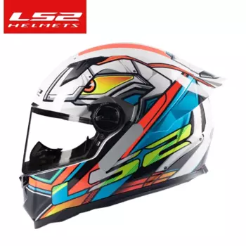 Мотоциклетный шлем LS2 FF300, шлем на все лицо, с прозрачным козырьком, для мужчин и женщин