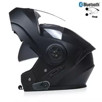 Мотоциклетный шлем на все лицо, модульный, с поддержкой Bluetooth, для мужчин и женщин