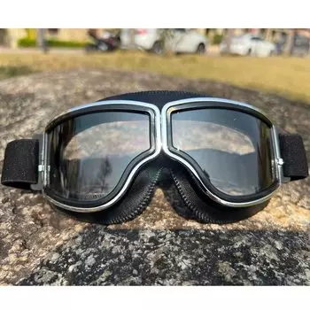 Мотоциклетный шлем, очки, солнцезащитные очки, мотоциклетные очки, ветрозащитные ретро универсальные складные кожаные ретро аксессуары для мотоциклов