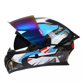 Мотоциклетный шлем с двойным козырьком, модульный откидной шлем Casco Casque ECE DOT, одобренный анфас Kask Moto Racing Helm Para Moto Capacete