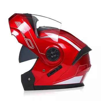 Мотоциклетный шлем с откидной крышкой, модульная защита на все лицо, для мужчин и женщин, для спуска на гонки