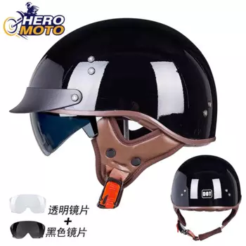 Мотоциклетный шлем с открытым лицом, шлемы в горошек, ретро полушлем, байкерский шлем Casco, мотошлем, мотоциклетный шлем, мотоциклетное оборудование