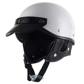 Мотоциклетный шлем в стиле ретро, винтажный полулицевой велосипедный шлем для мотоциклистов, каска, сертификация DOT