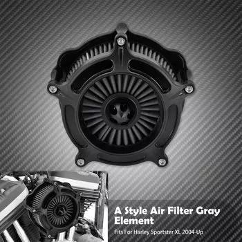 Мотоциклетный воздухоочиститель, черный впускной фильтр для Harley Sportster XL 883 1200 Dyna V-Rod Softail Fat Boy Touring Ultra FLHR FLHX