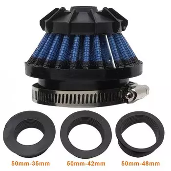 Мотоциклетный воздушный фильтр с высоким потоком 35 42 48 50 мм, универсальный для карбюратора, воздухозаборный фильтр, очиститель впускной трубы, модифицированный скутер