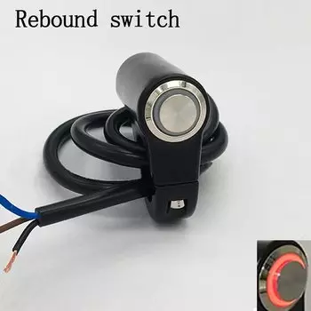 Мотоциклетный выключатель, нажимная кнопка 22 мм, разъем для электронного велосипеда, мотоцикла, светодиодный светильник, алюминиевый сплав, высветильник ель на руль