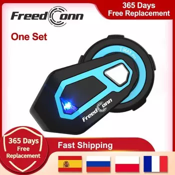 Мотогарнитура для шлема Freedconn Group, Bluetooth-гарнитура для мотоциклетного шлема, 1200 м