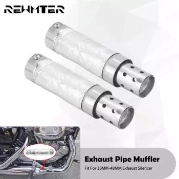 Мотоциклетный глушитель 38-48 мм, бесшумный глушитель выхлопной трубы, универсальный глушитель для Harley Sportster Touring FLHT FLHX Dyna Softail Slim